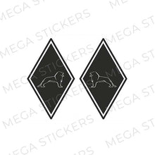 Lade das Bild in den Galerie-Viewer, MAN Löwe Rauten Aufkleber - megastickers.de