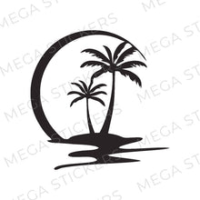 Load image into Gallery viewer, Palmen Wohnwagen Aufkleber