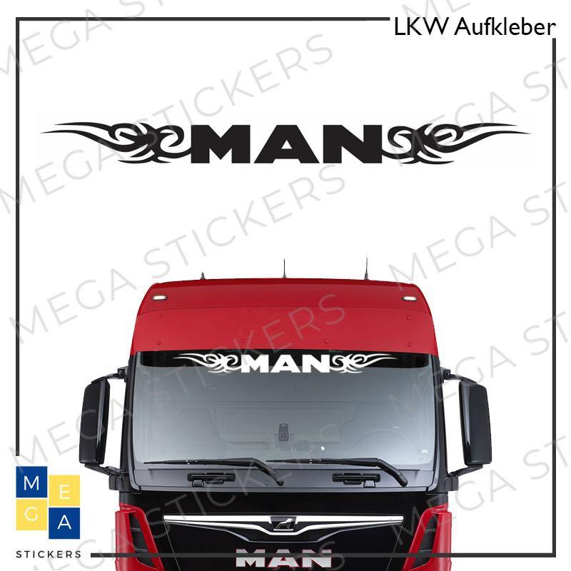 Aufkleber MAN Schrift schattiert mit Löwe - MAN - Truckerland GmbH