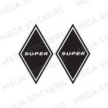 Lade das Bild in den Galerie-Viewer, SUPER Rauten Aufkleber - megastickers.de
