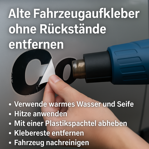 So entfernst du alte Fahrzeugaufkleber ohne Rückstände