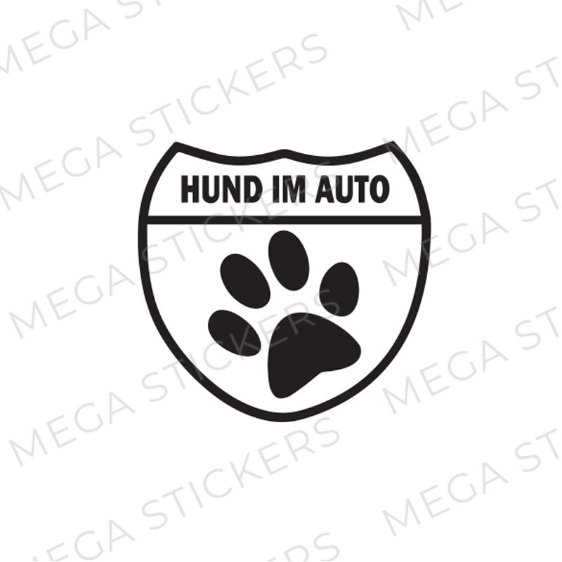 Hund im Auto Aufkleber