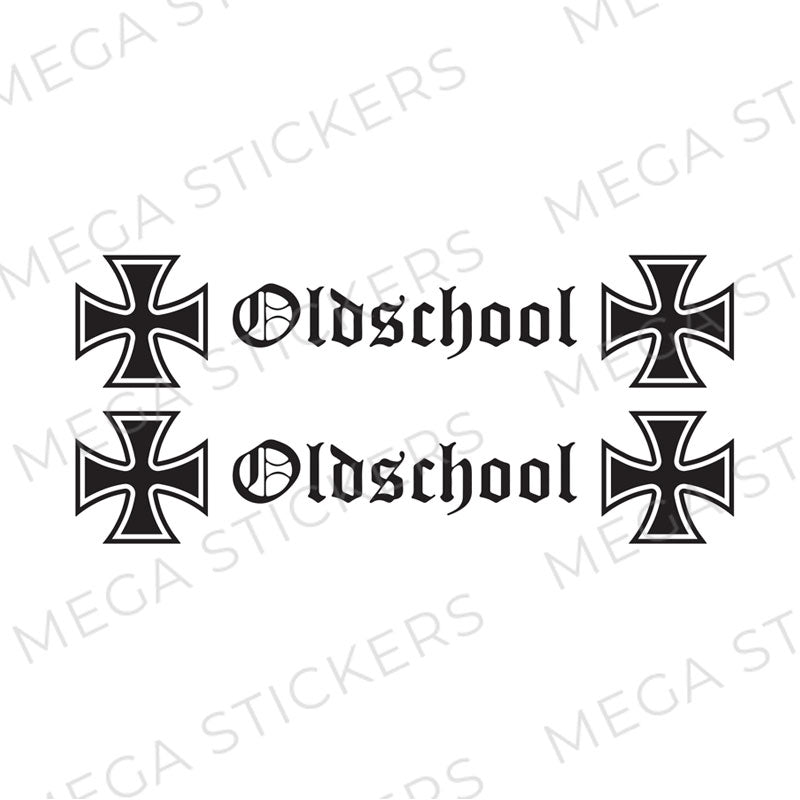 Oldschool Seitenfenster Aufkleber