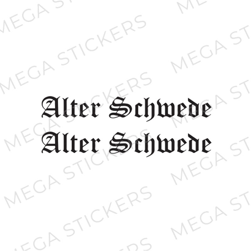Alter Schwede Seitenfenster Aufkleber