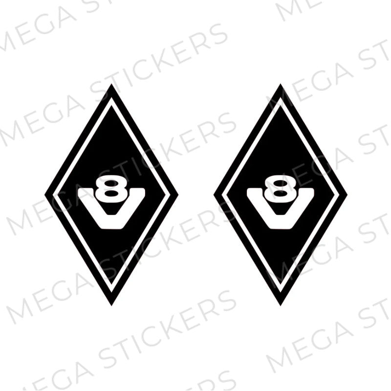 Scania V8 Rauten Aufkleber