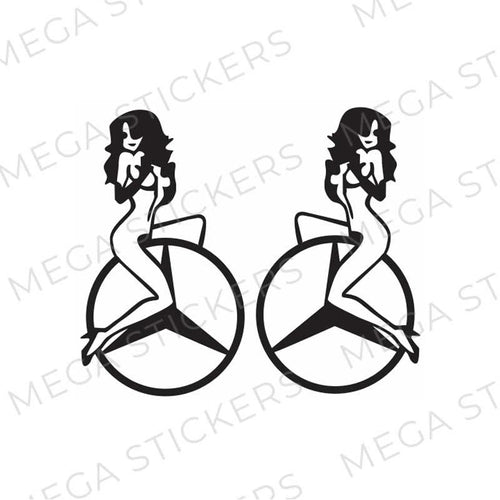 Mercedes Dame Aufkleber - megastickers.de