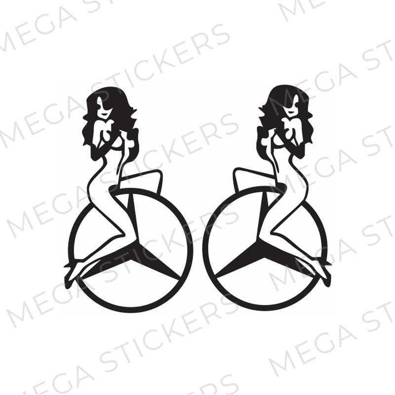Mercedes Dame Aufkleber - megastickers.de