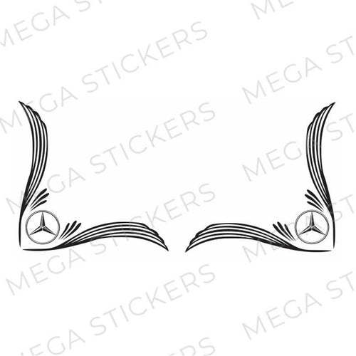 Mercedes Seitenfenster Aufkleber - megastickers.de