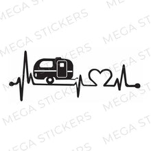 Lade das Bild in den Galerie-Viewer, Herzschlag Wohnwagen Aufkleber - megastickers.de
