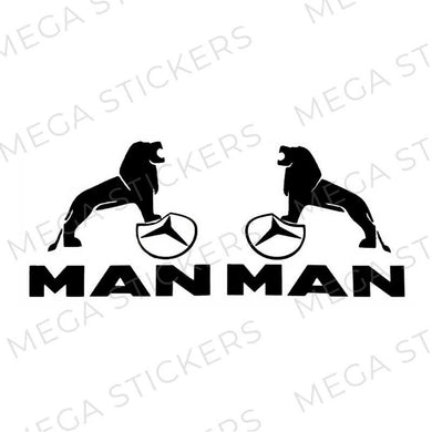 MAN Löwe Stern Aufkleber - megastickers.de