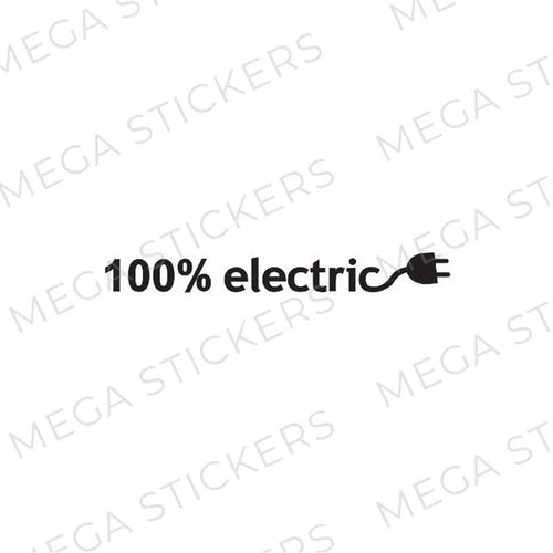 100% Electric Aufkleber - megastickers.de
