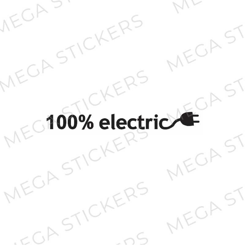 100% Electric Aufkleber - megastickers.de