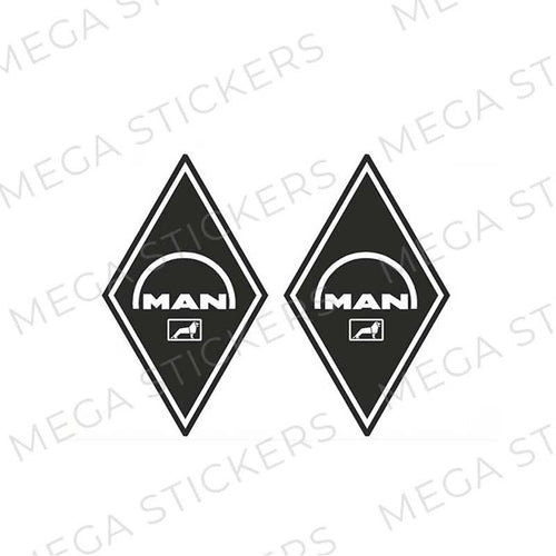 MAN Löwe Rauten Aufkleber - megastickers.de