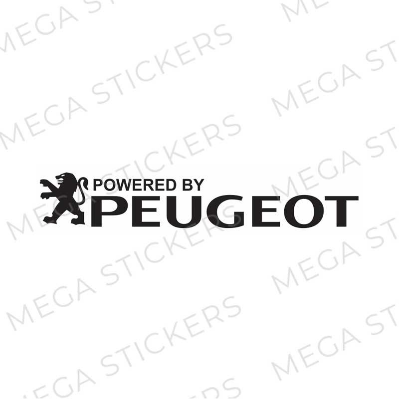Powered by Peugeot - Autoaufkleber - megastickers.de